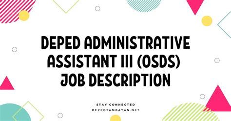DepEd Administrative Assistant III (OSDS) Job .